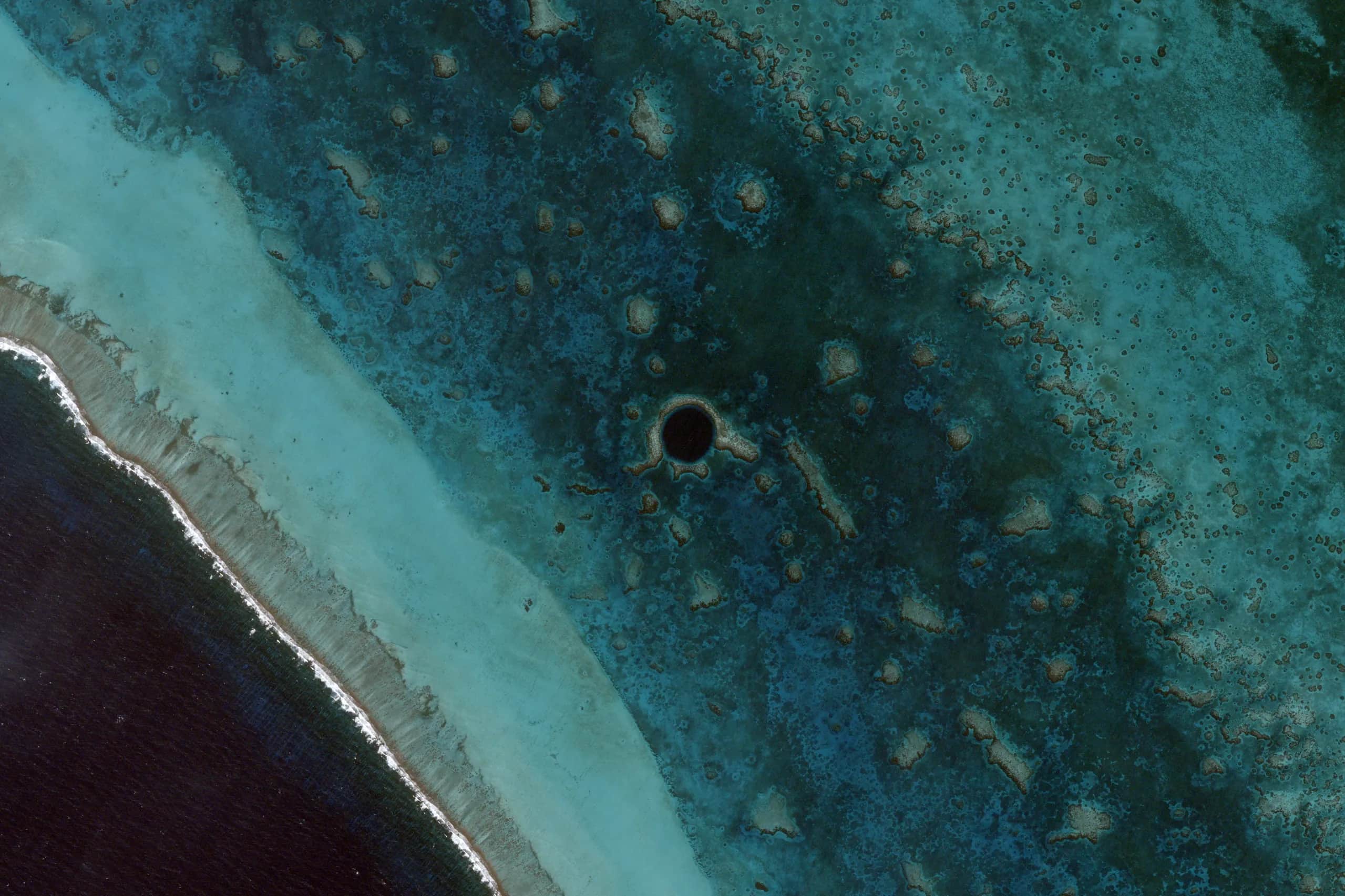 BlackSky view of the Great Blue Hole in Belize