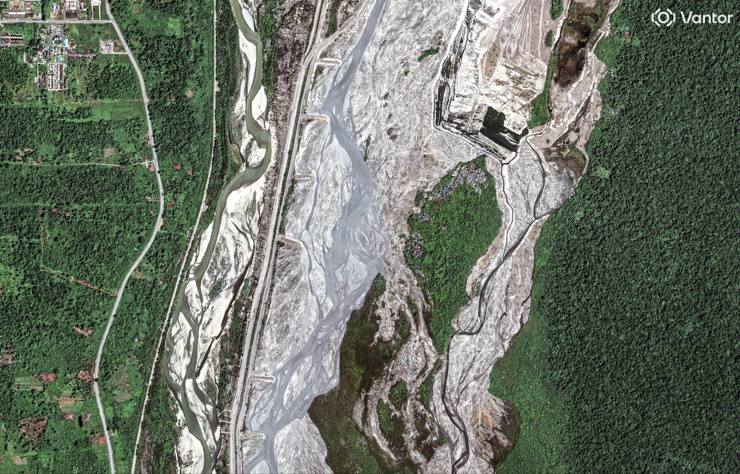 Grasberg mine downstream monitoring for environmental compliance.