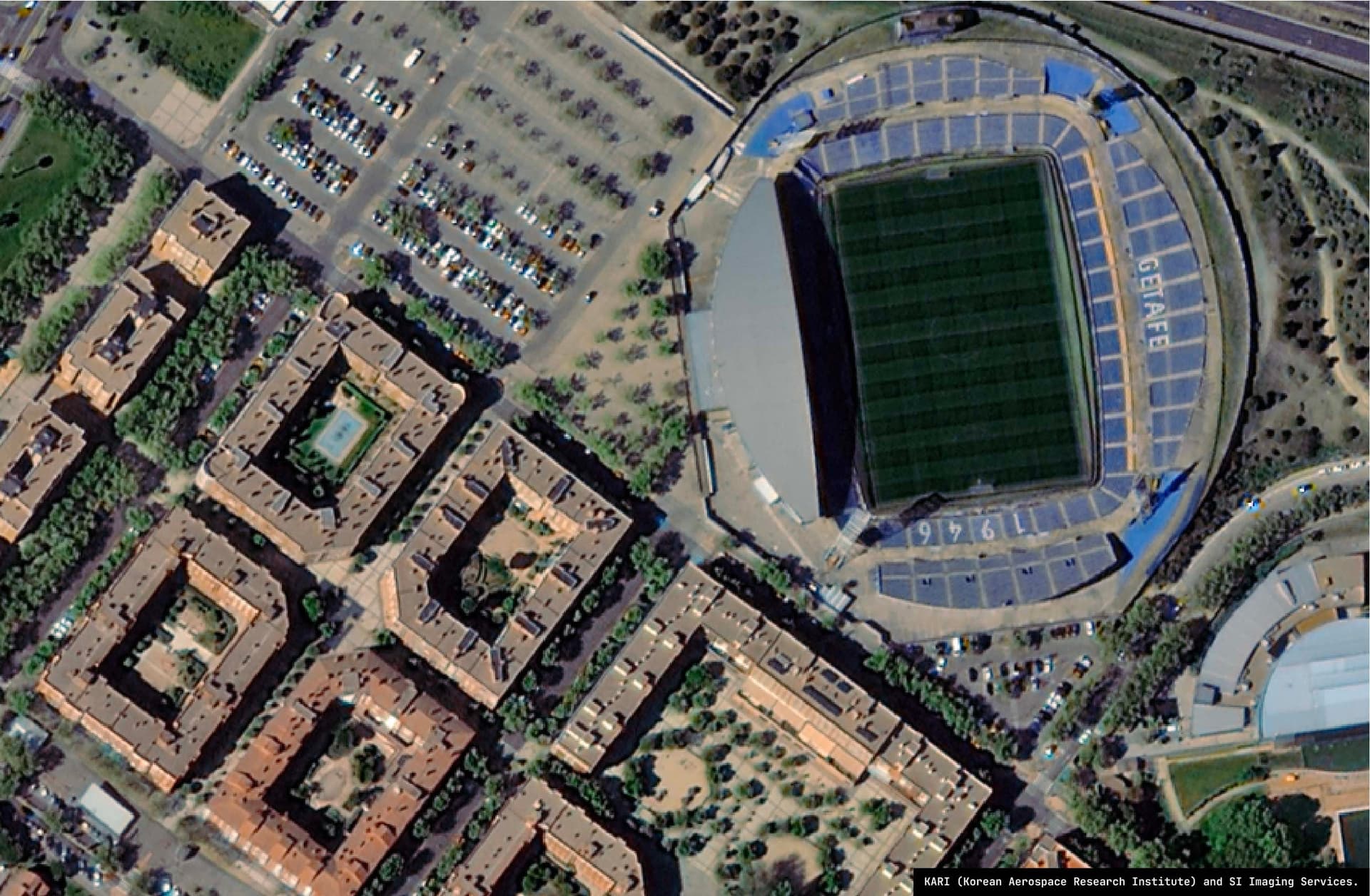 Football stadium scene