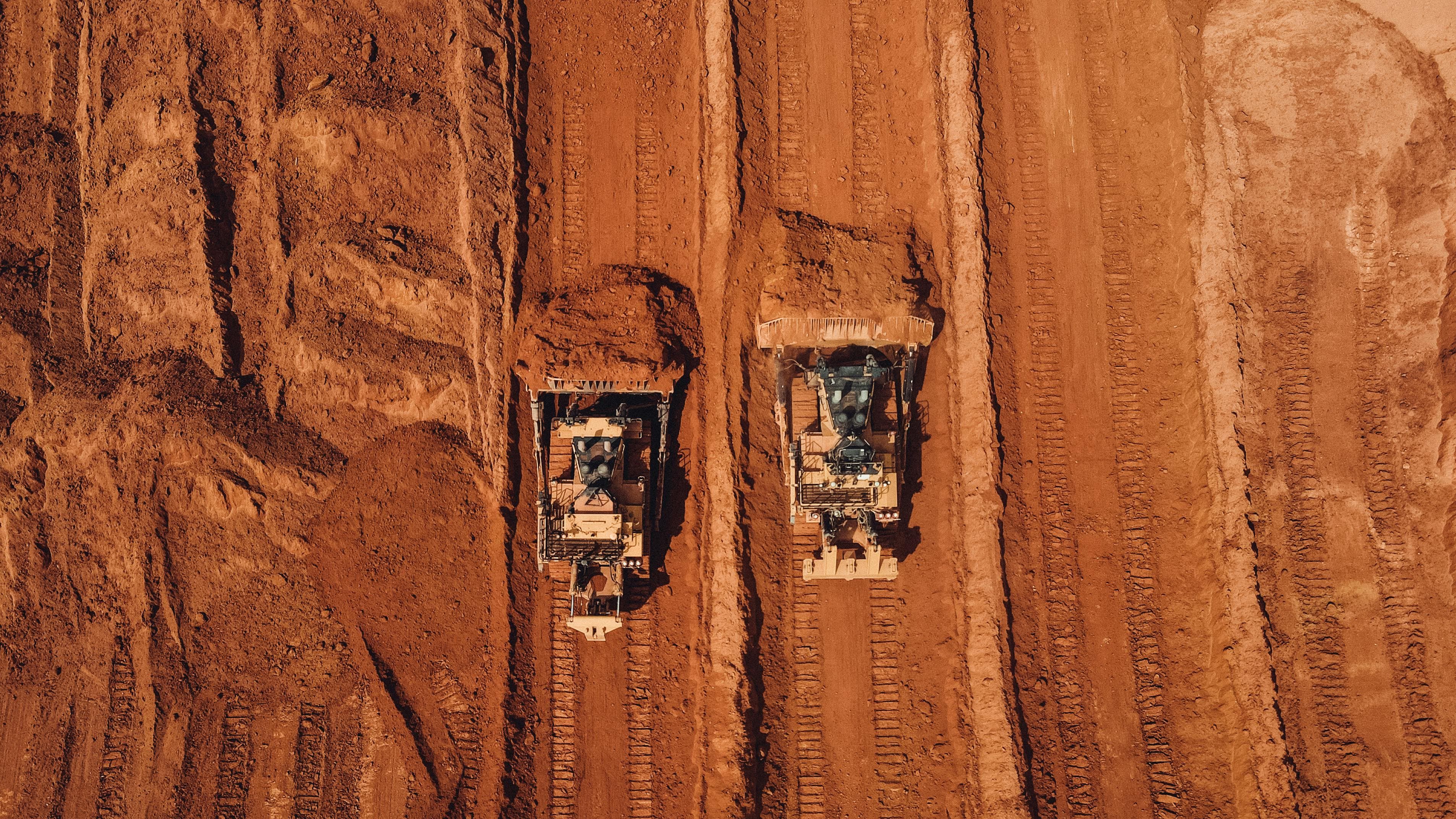 Open pit mine panorama