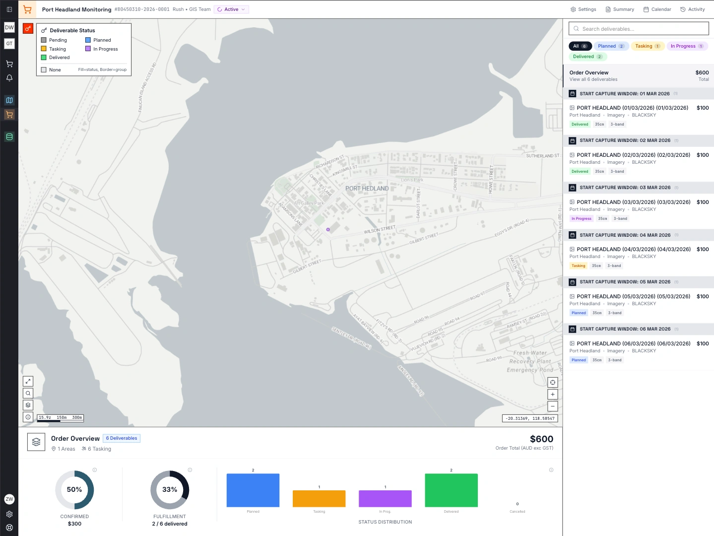 High res satellite image of a lithium mine site in Western Australia, processed analytics-ready by Terrabit in 3-5 working days