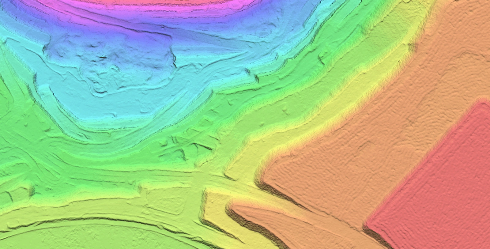 3D digital elevation model visualization