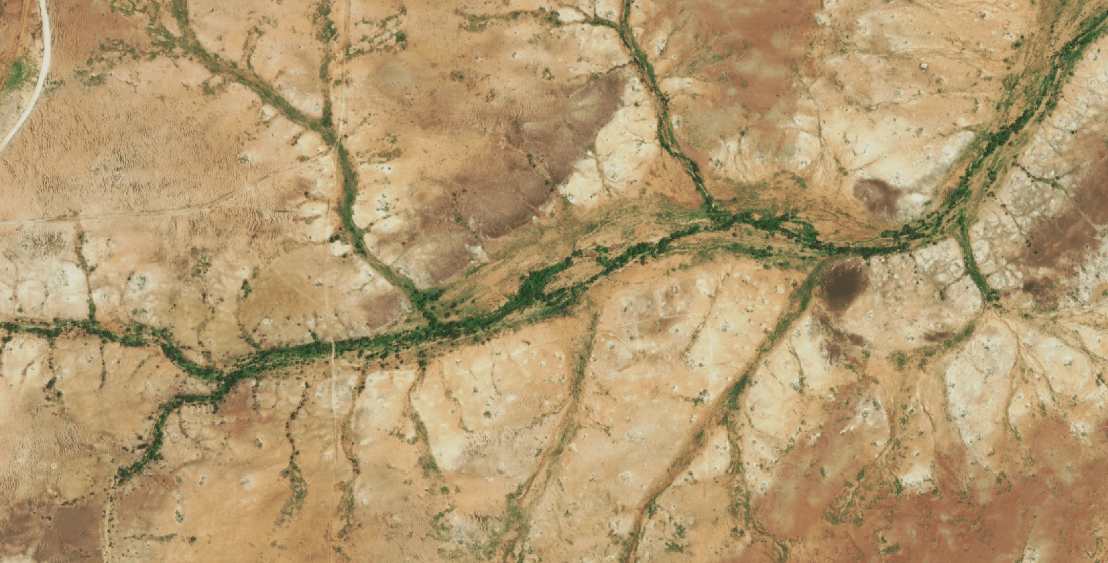 RGB satellite image of environmental area