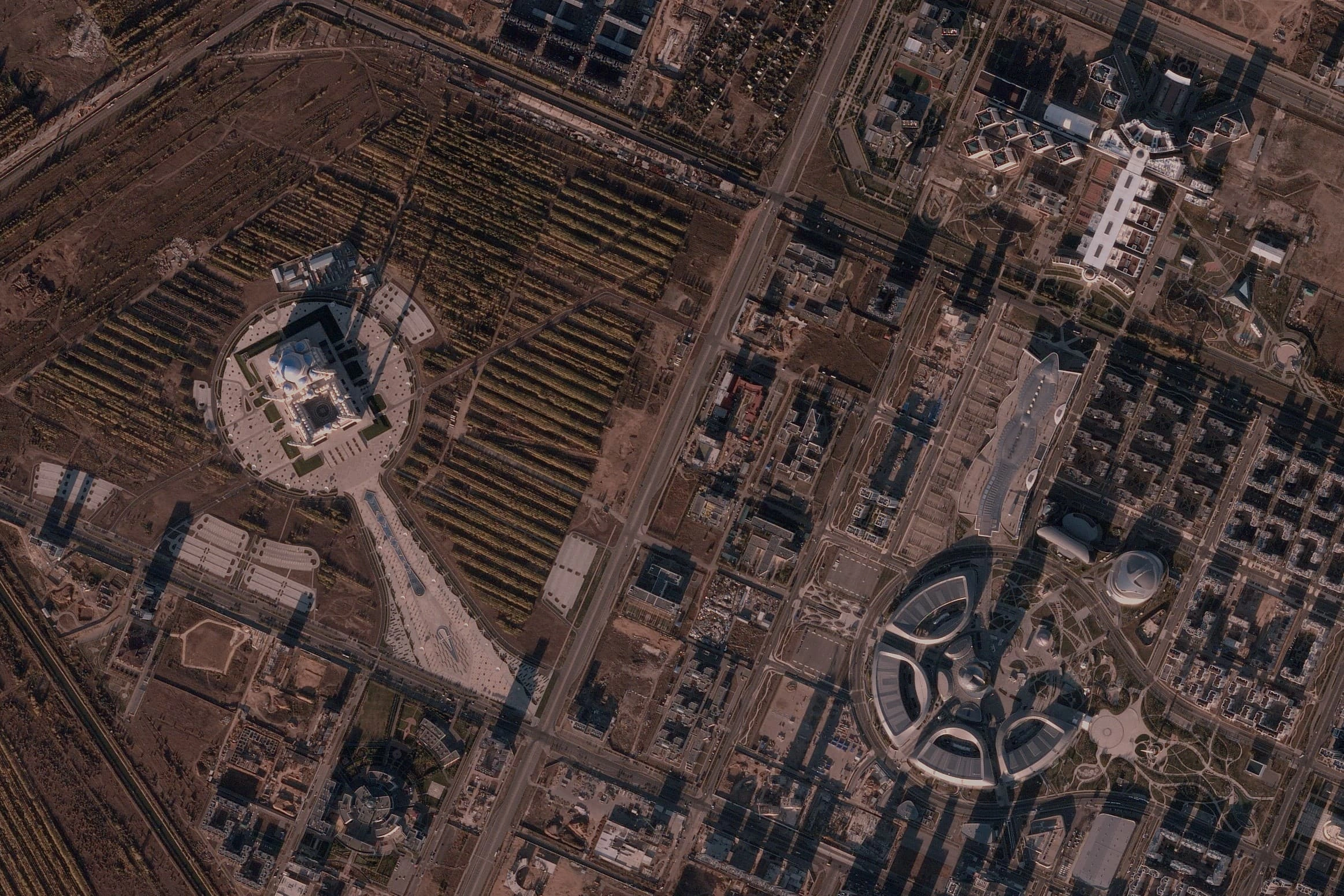 Satellite imagery of Astana Kazakhstan