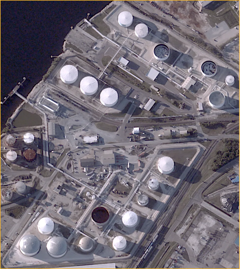 BlackSky Gen-3 image of Tampa oil terminal in Florida