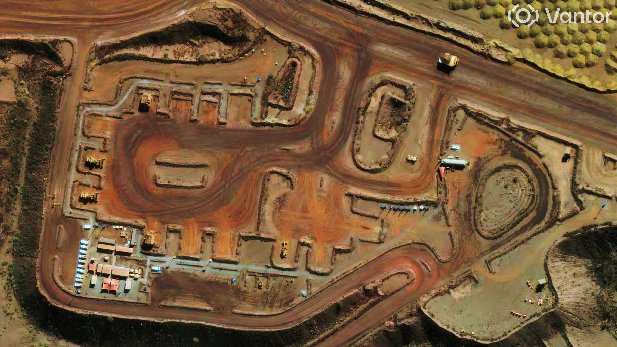 Satellite monitoring of mine site operations