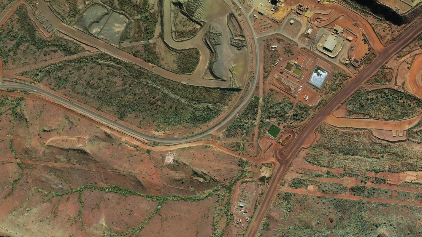 True colour RGB satellite image over Newman, Western Australia